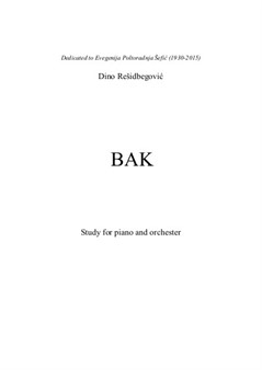 BAK - study for piano and orchester